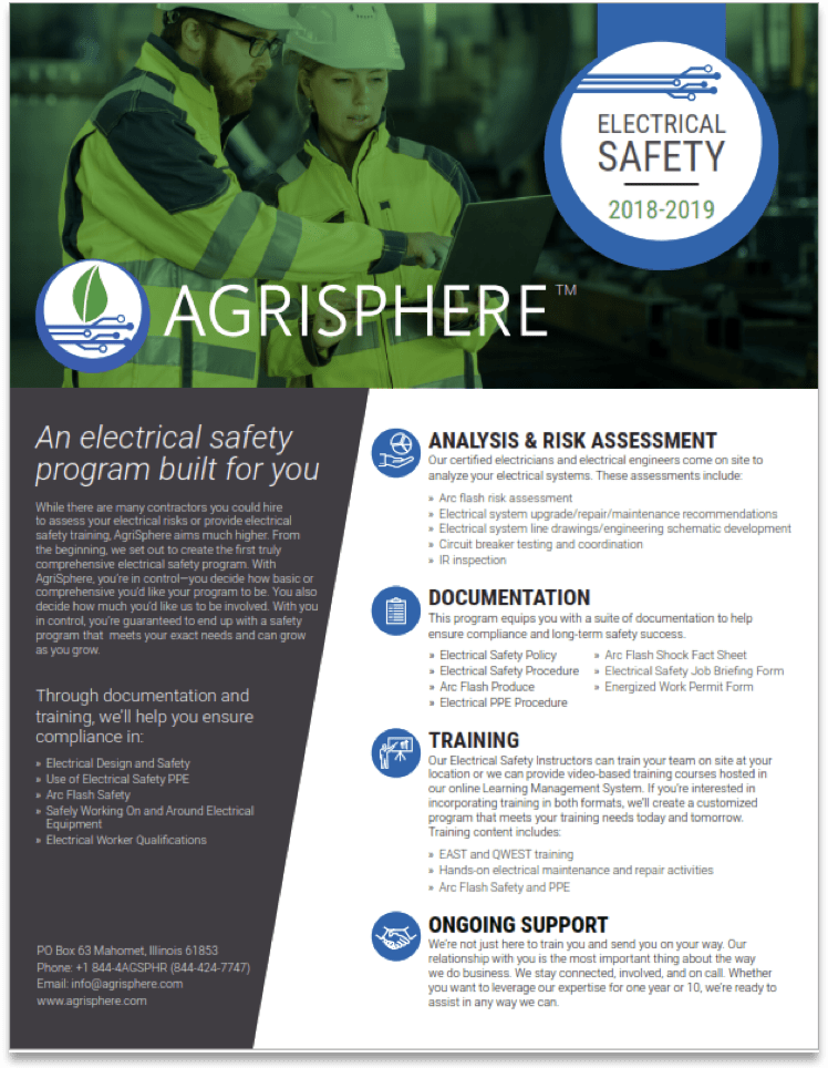 AgriSphere’s electrical safety program is a fully compliant NFPA NEC package